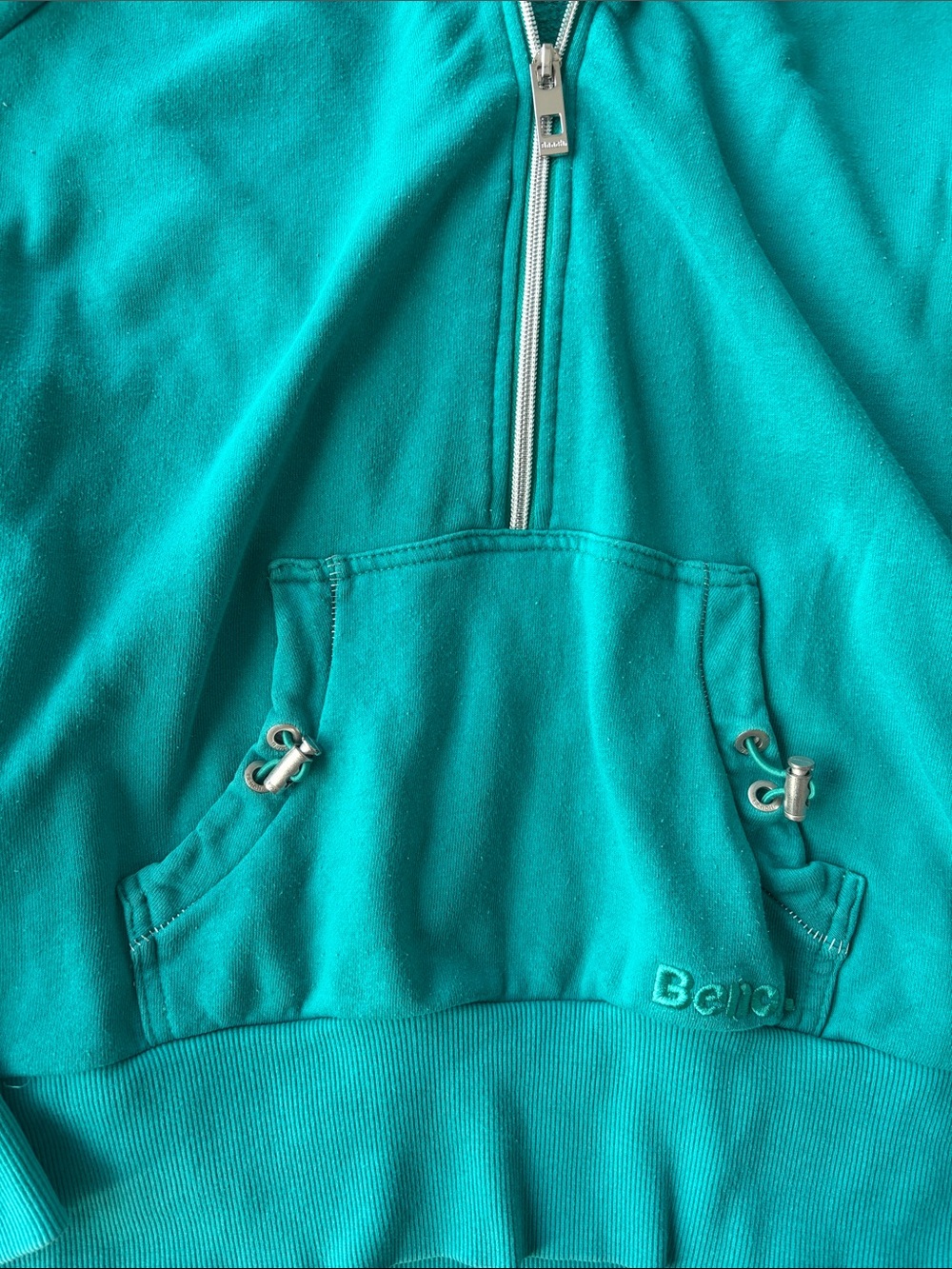 Bench Teal Half-Zip Hooded Pullover - Picture 6 of 12